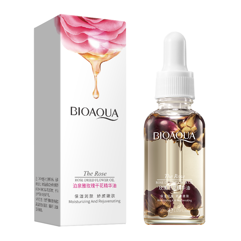 泊泉雅玫瑰干花精华油提亮肤色按摩油身体护肤30ml