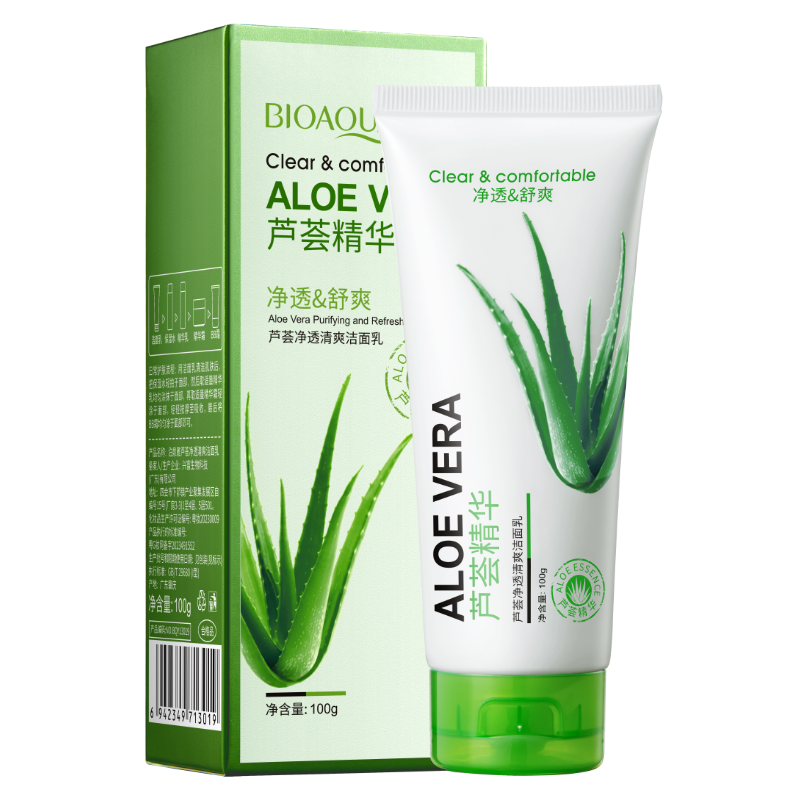 泊泉雅芦荟净透清爽洁面乳洗面奶100g
